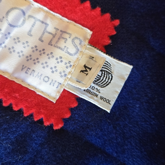 SAMII CLOTHES Gay Ellis Girls Boys Vintage Scandinavian Blue Wool Coat M - Picture 9 of 13